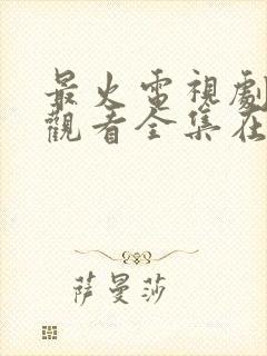 最火电视剧免费观看全集在线播放