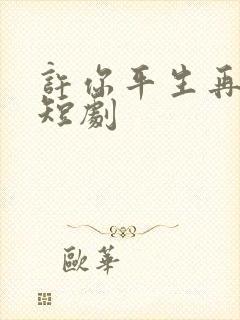 许你平生再无我短剧