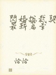 闪婚总裁契约妻最新篇章