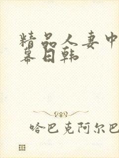 精品人妻中文字幕日韩