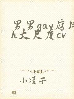 男男gay腐片h大尺度cv