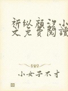 祈纵颜汐小说全文免费阅读