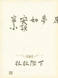 宁安如梦 原著小说