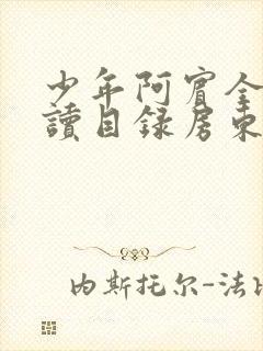少年阿宾全文阅读目录房东