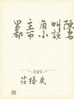 男主角叫陈凡的都市小说名字