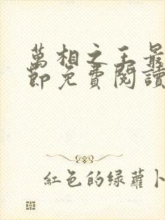 万相之王最新章节免费阅读