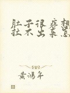 肚子很疼想拉屎拉不出来怎么回事