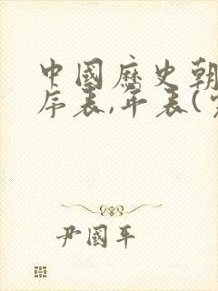 中国历史朝代顺序表,年表(完整珍藏版)