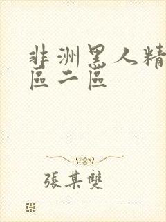 非洲黑人精品一区二区