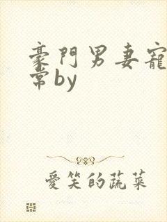 豪门男妻宠婚日常by