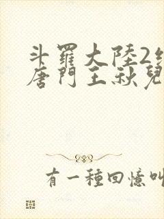 斗罗大陆2绝世唐门王秋儿封面