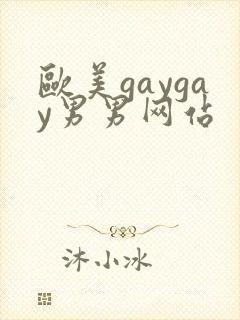 欧美gaygay男男网站