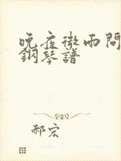 晚夜微雨问海棠钢琴谱