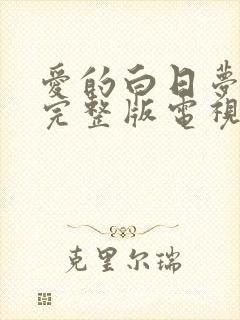 爱的白日梦免费完整版电视剧在线