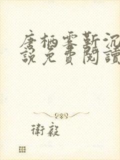 唐栖雾靳沉野小说免费阅读