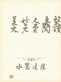 美妙人妻系列全文免费阅读封面