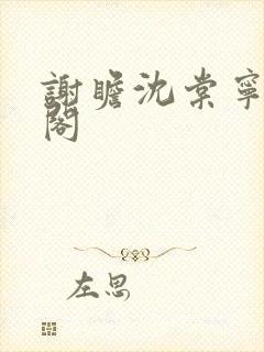 谢瞻沈棠宁笔趣阁封面