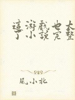 这游戏也太真实了小说完整下载