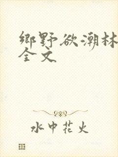 乡野欲潮林天成全文