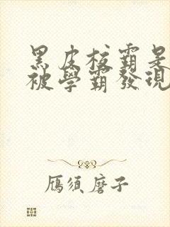 黑皮校霸是个双被学霸发现封面