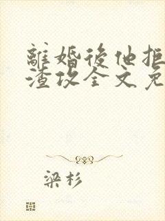 离婚后他拒绝当渣攻全文免费阅读封面