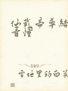 仙武帝尊结局没看懂