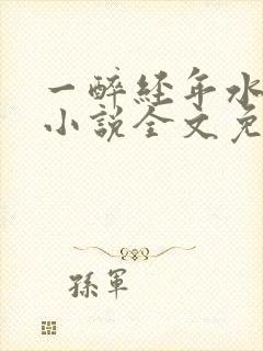 一醉经年水千丞小说全文免费阅读