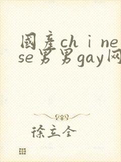 国产chⅰnese男男gay网站