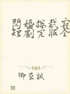 闪婚总裁宠上天短剧完版全集