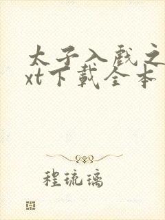 太子入戏之后txt下载全本封面