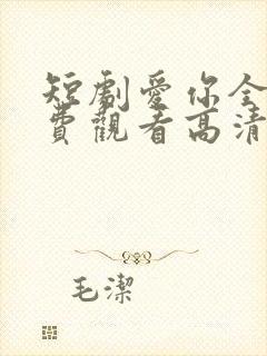 短剧爱你全集免费观看高清