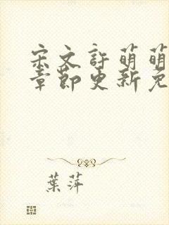 宋文许萌萌最新章节更新免费阅读