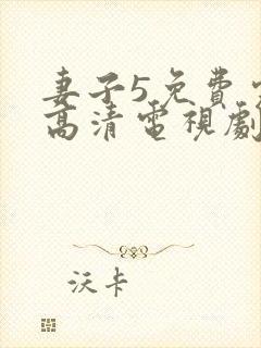 妻子5免费完整高清电视剧在线看中文