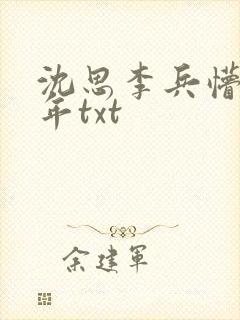 沈思李兵懵懂少年txt封面
