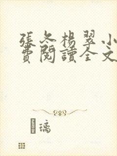 张冬杨翠小说免费阅读全文最新章节封面