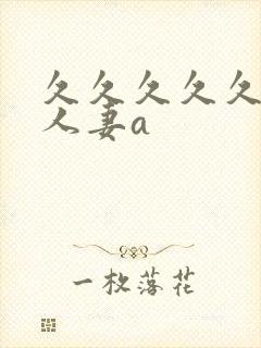 久久久久久精品人妻a