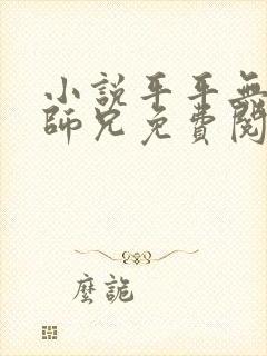 小说平平无奇大师兄免费阅读