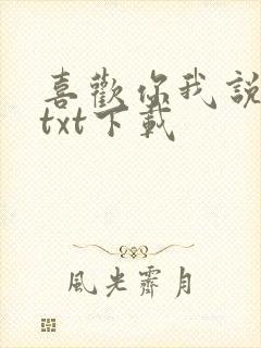 喜欢你我说了算txt下载