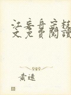 江妄舟宋枝雪全文免费阅读封面