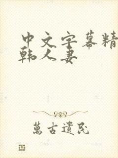 中文字幕精品日韩人妻