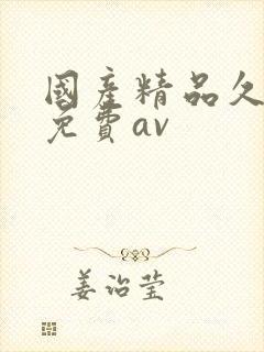 国产精品久久久免费av