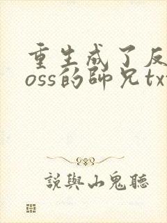 重生成了反派boss的师兄txt