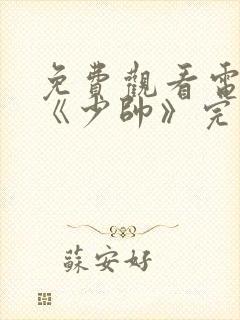 免费观看电视剧《少帅》完整版封面