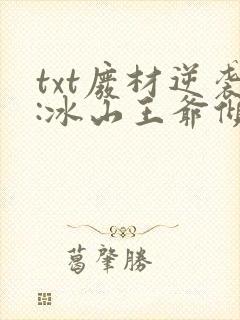 txt废材逆袭:冰山王爷倾城妃封面