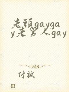 老头gaygay老男人gay封面