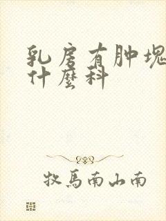 乳房有肿块要挂什么科