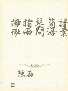 拇指琴简谱晚夜微雨问海棠