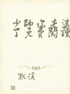 少帅你老婆又跑了免费阅读完整版