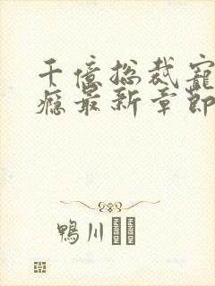 千亿总裁宠妻成瘾最新章节目录