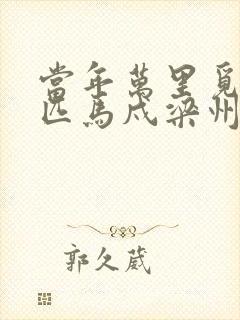 当年万里觅封侯匹马戍梁州是什么意思